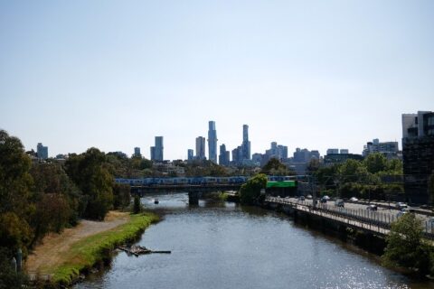 View over Melbourne’s Central Business District (CBD) from Morell Bridge