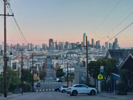 San Francisco city skyline in the early morning